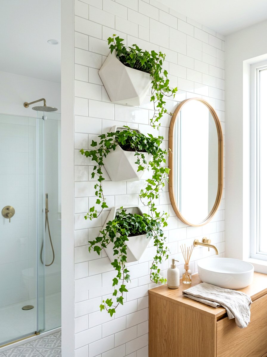 Ceramic wall planter bathroom - 30 bathroom wall decor ideas