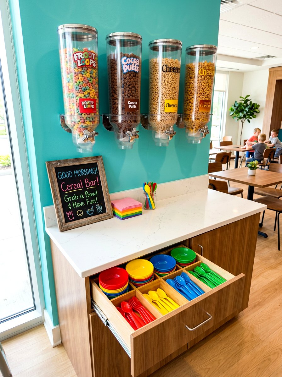 Cereal bar for kids - 30 breakfast station ideas