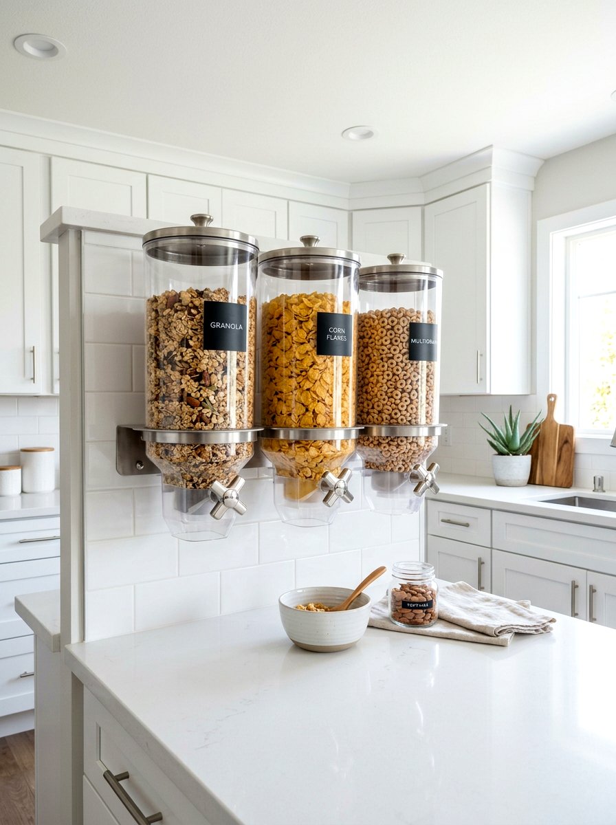 Cereal dispenser wall pantry - 30 cereal station pantry ideas