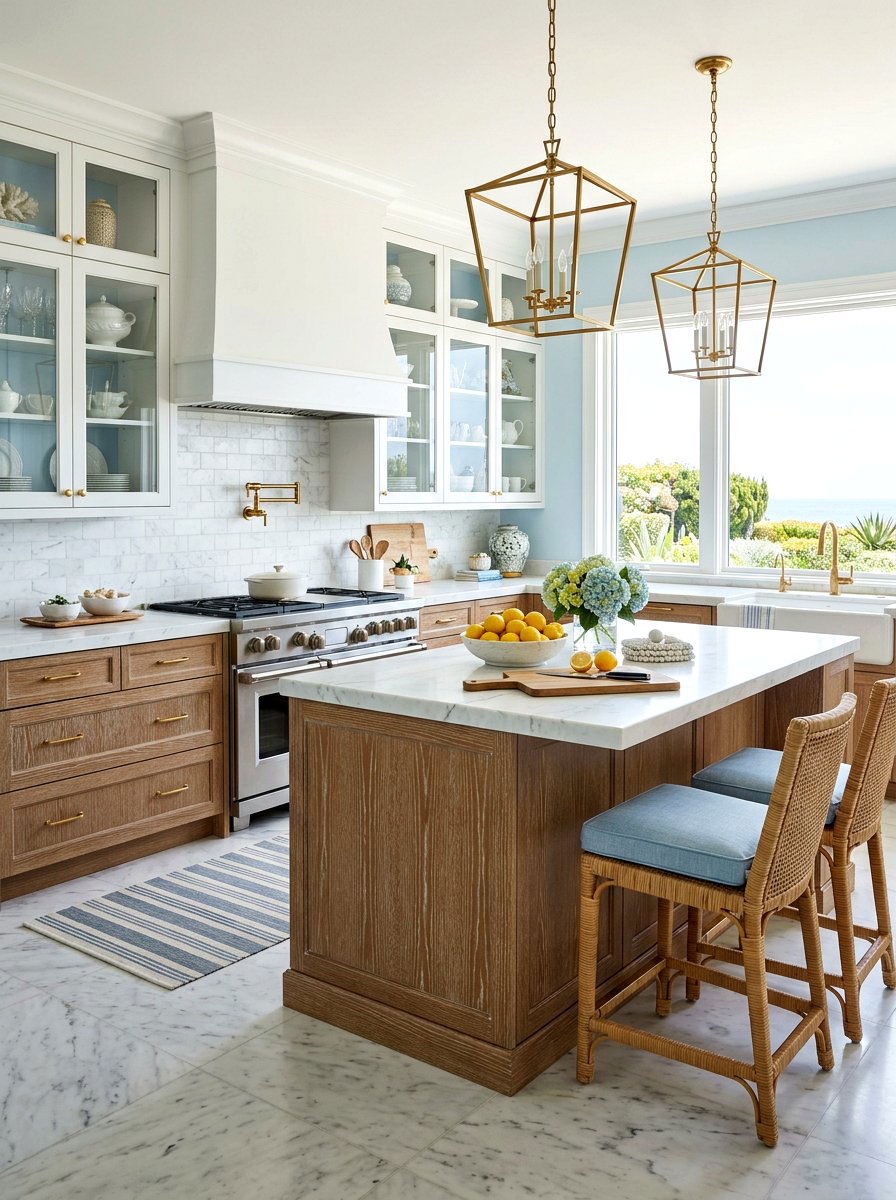 Cerused oak kitchen cabinets - 30 oak kitchen cabinet ideas