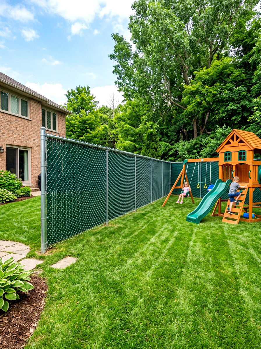 Chain Link Fence Slats - 30 cheap fence ideas