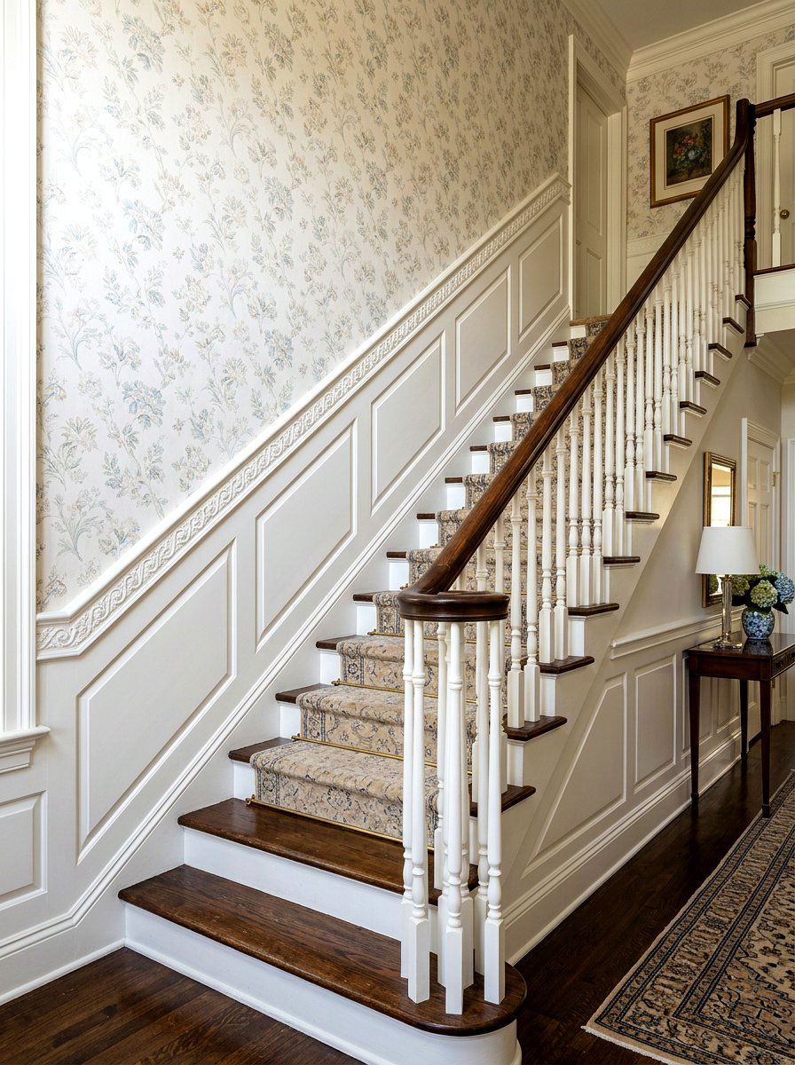 Chair Rail Staircase - 30 decorative molding ideas