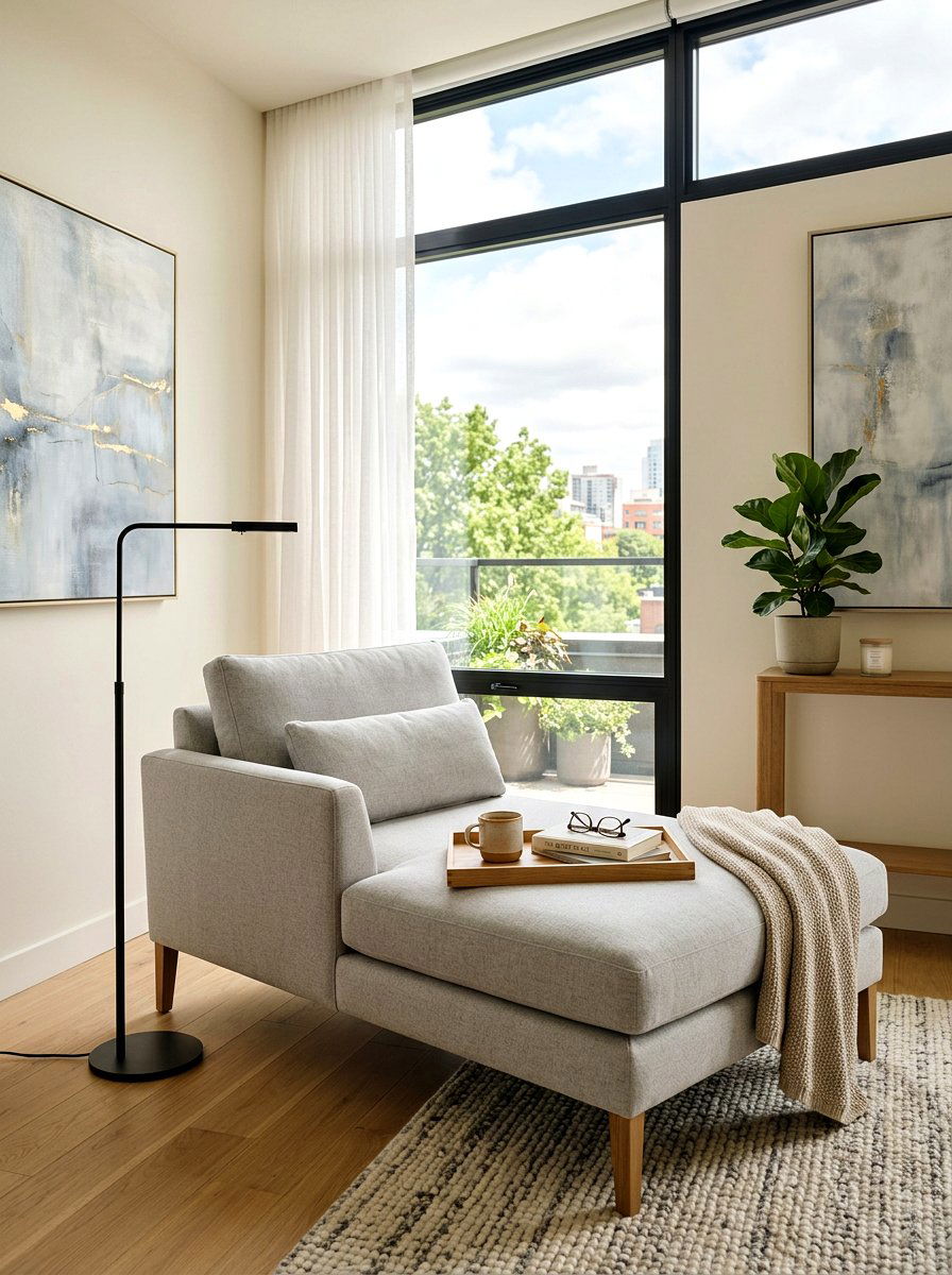 Chaise Lounge - 30 guest room reading corner ideas
