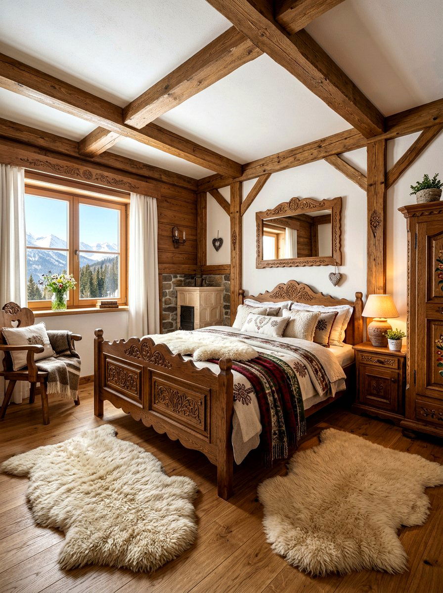 Chalet mountain cabin bedroom - 30 mountain cabin bedroom ideas