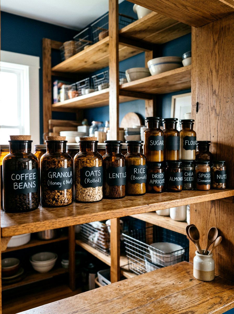 Chalkboard Label Jar - 30 refill station pantry ideas