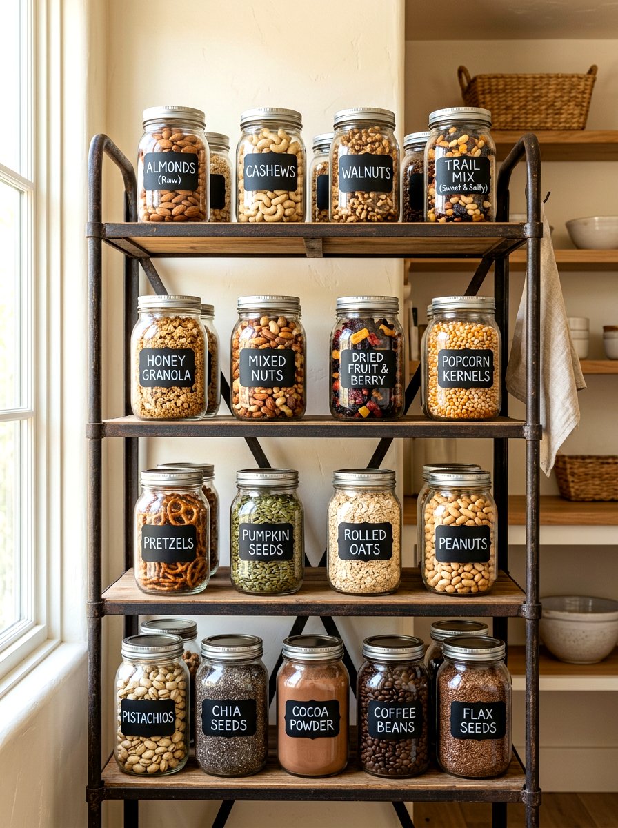 Chalkboard Label Jar - 30 glass jar pantry ideas