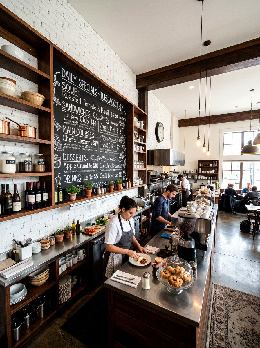 Chalkboard Menu Wall - 30 bistro kitchen ideas