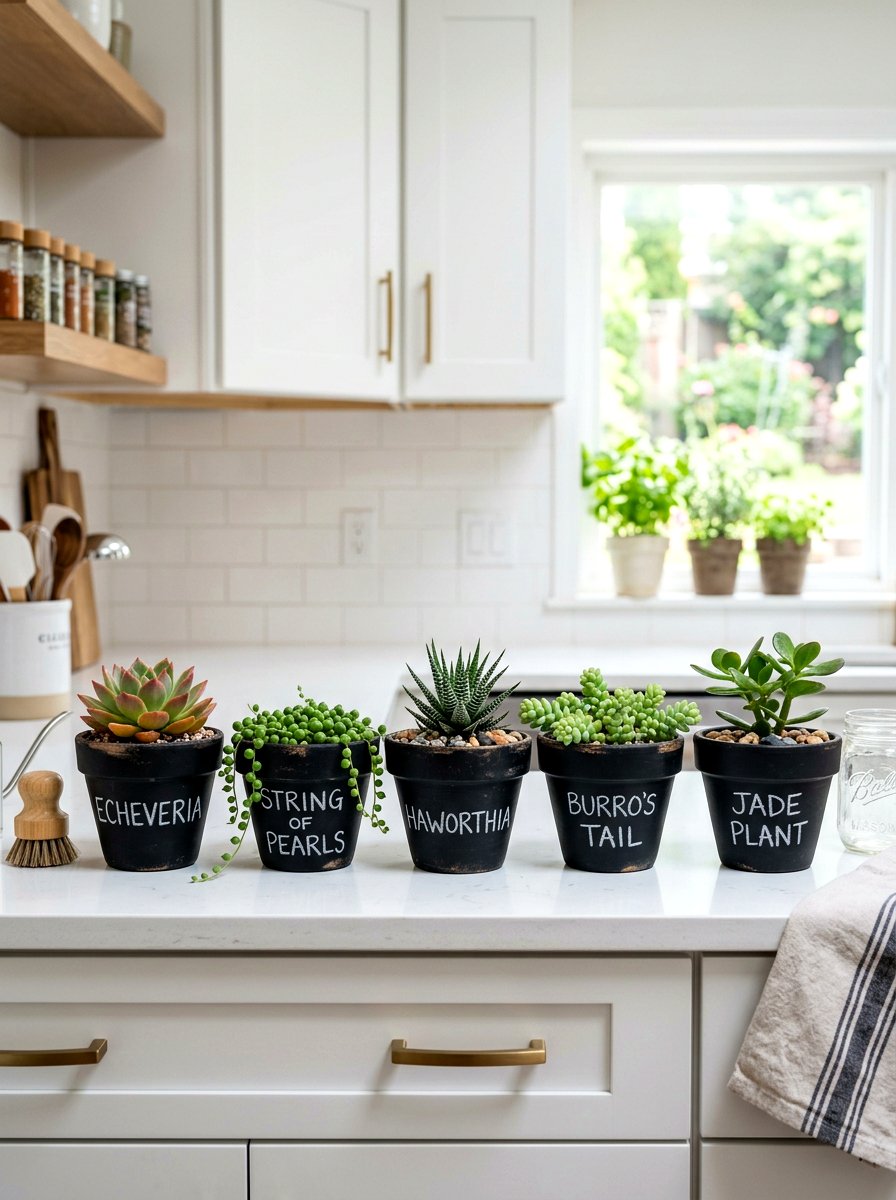Chalkboard Paint Pot - 30 succulent planter ideas