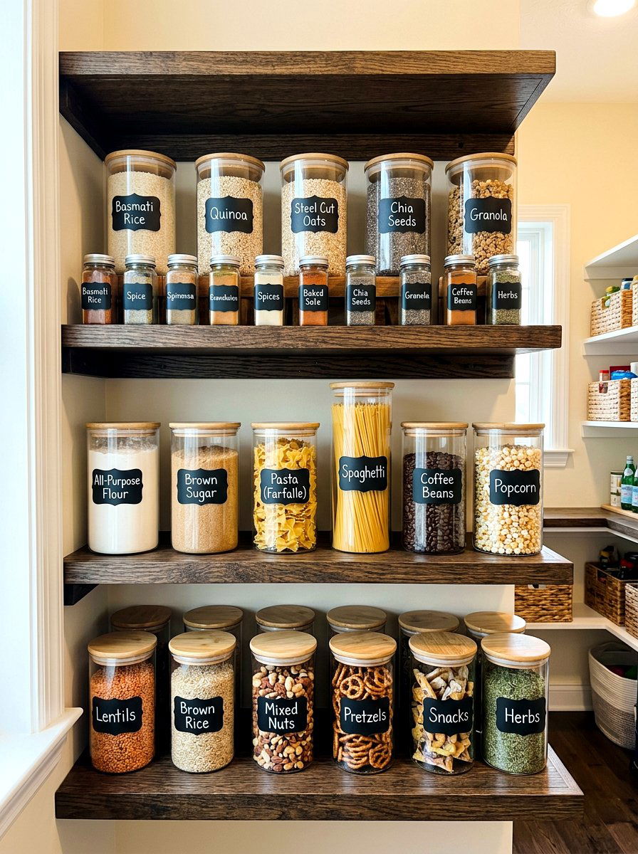Chalkboard Pantry Labels - 30 zero waste pantry ideas