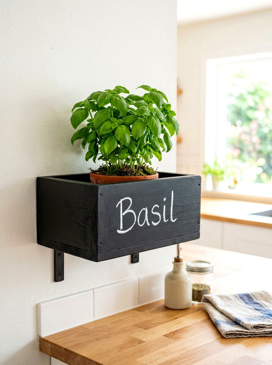 Chalkboard Wall Planter - 30 wall planter ideas