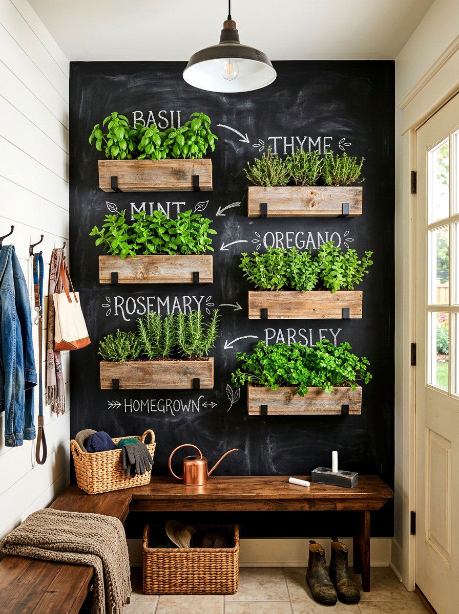 Chalkboard Wall Planter - 30 vertical garden ideas