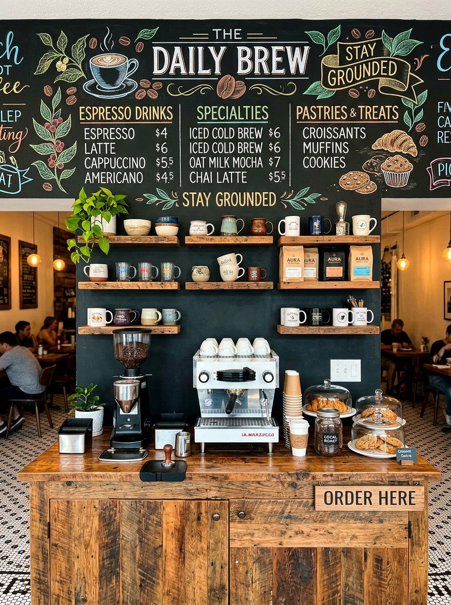 Chalkboard coffee station - 30 coffee station ideas