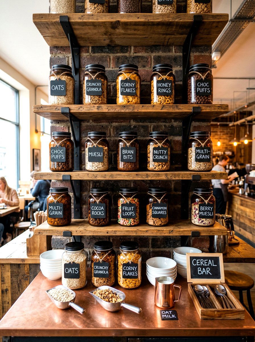 Chalkboard label cereal pantry - 30 cereal station pantry ideas
