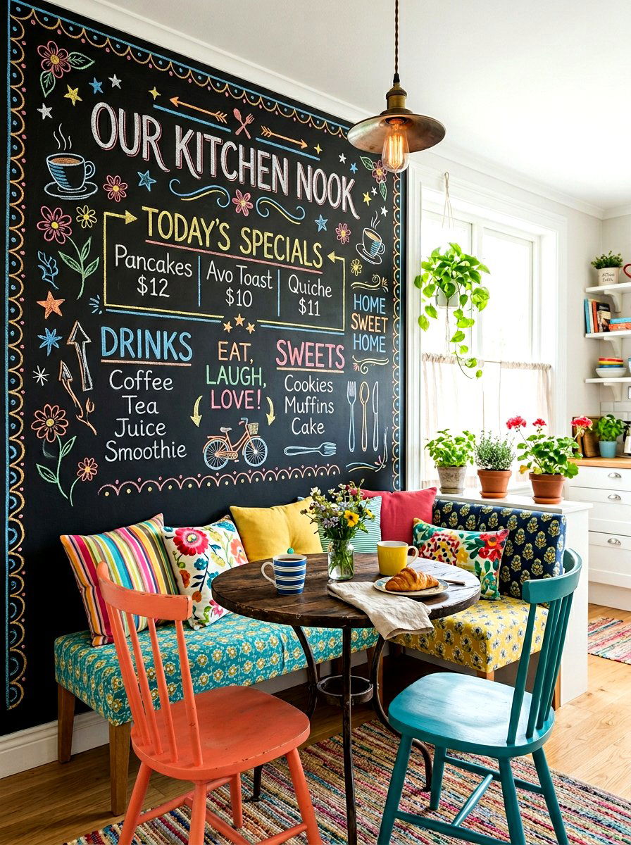 Chalkboard wall - 30 empty wall ideas
