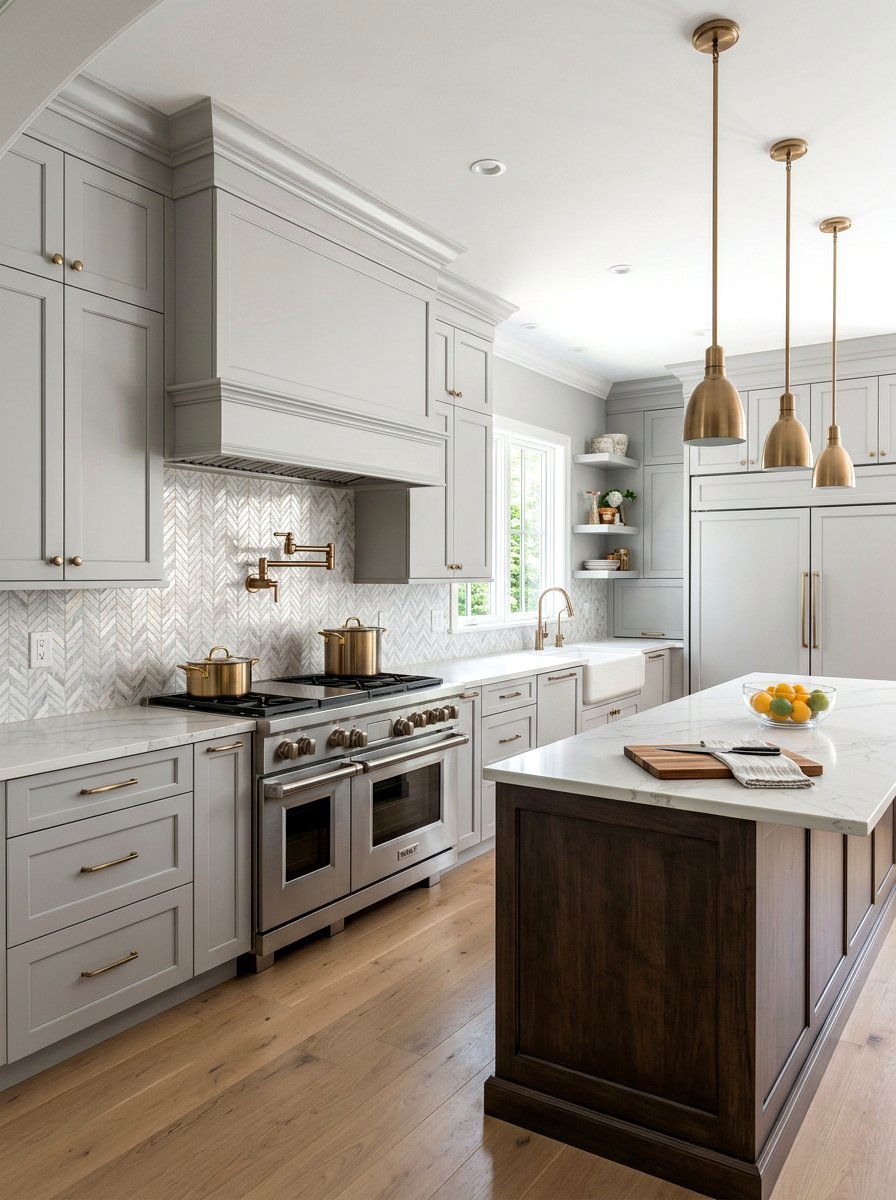 Champagne Bronze Pot Filler - 30 pot filler kitchen ideas