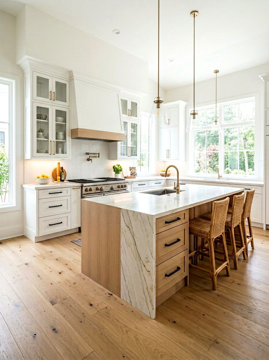 Champagne Bronze and Iron Pulls - 30 kitchen hardware mix ideas