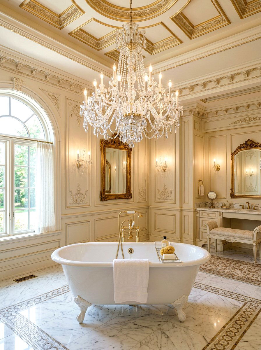 Chandelier Bathroom - 30 luxury bathroom ideas