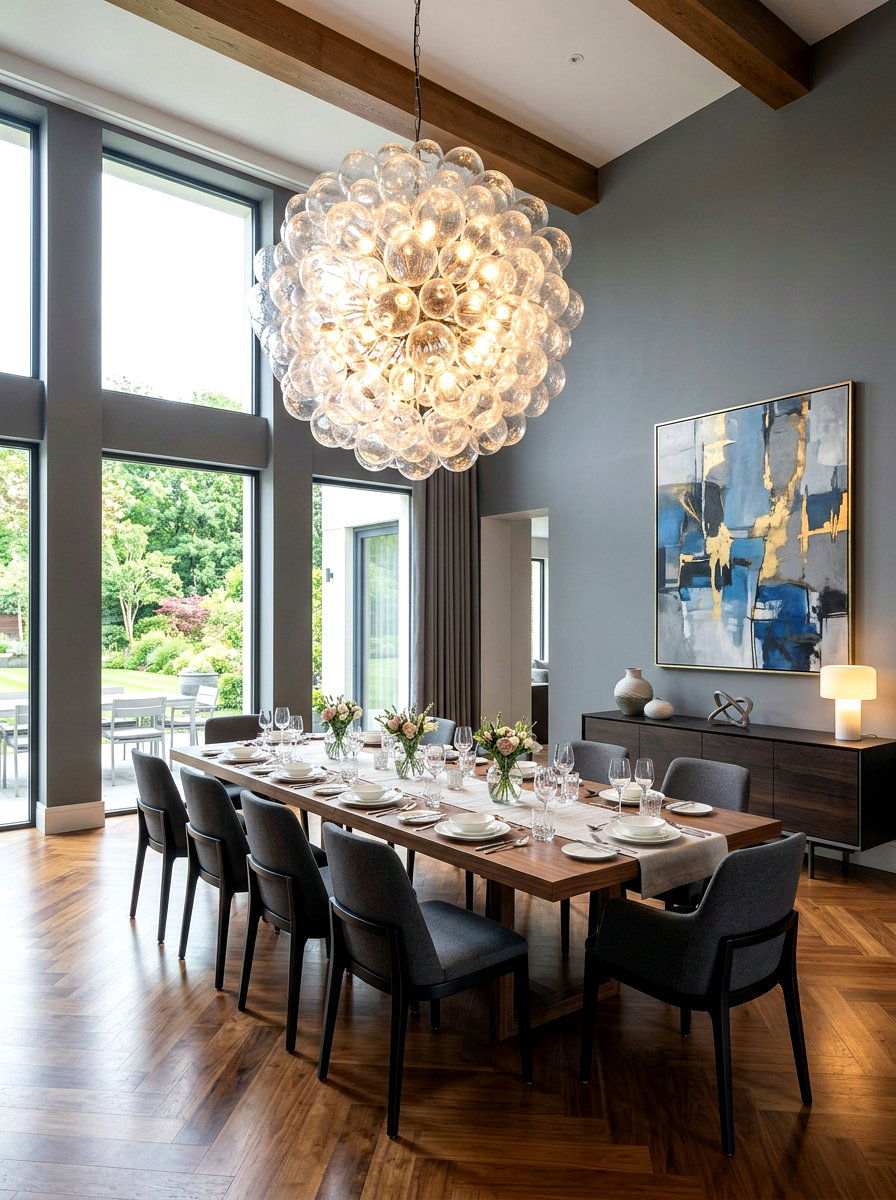 Chandelier Dining Room - 30 romantic dinner room ideas