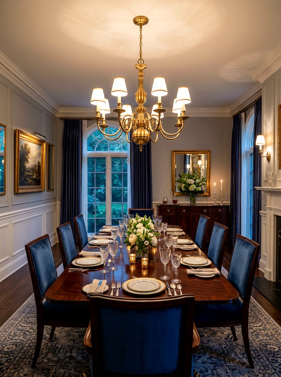 Chandelier With Shades - 30 preppy home decor ideas