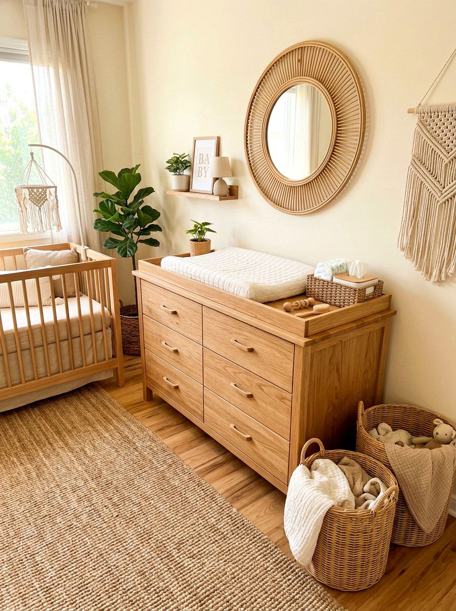 Changing table topper - 30 nursery dresser organization ideas