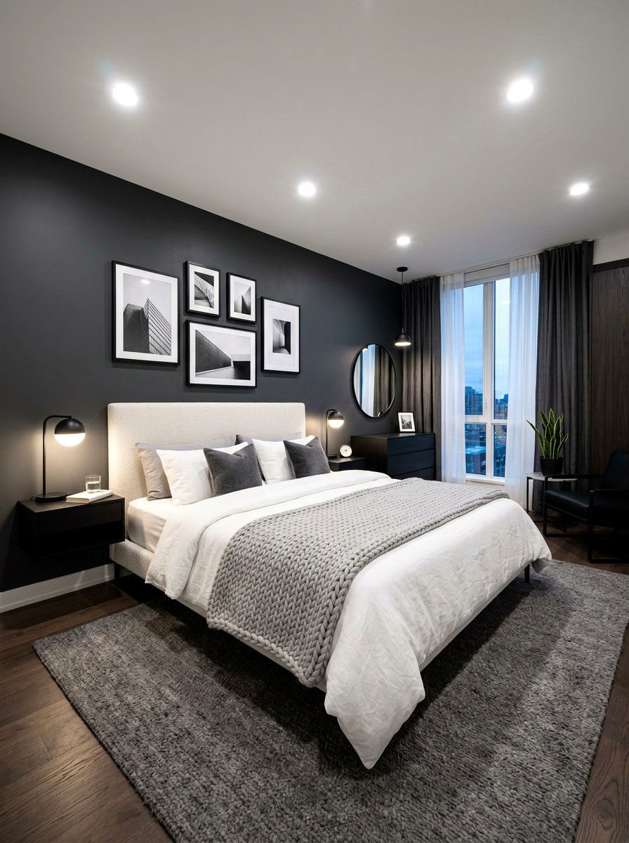 Charcoal Gray Bedroom - 30 healing color bedroom ideas