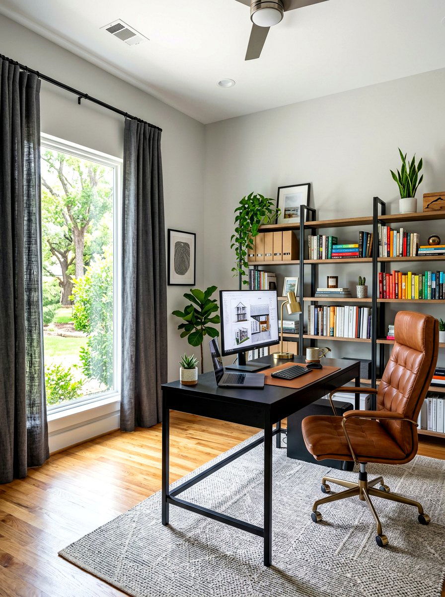 Charcoal Gray Drapes For Home Office - 30 drapery color ideas