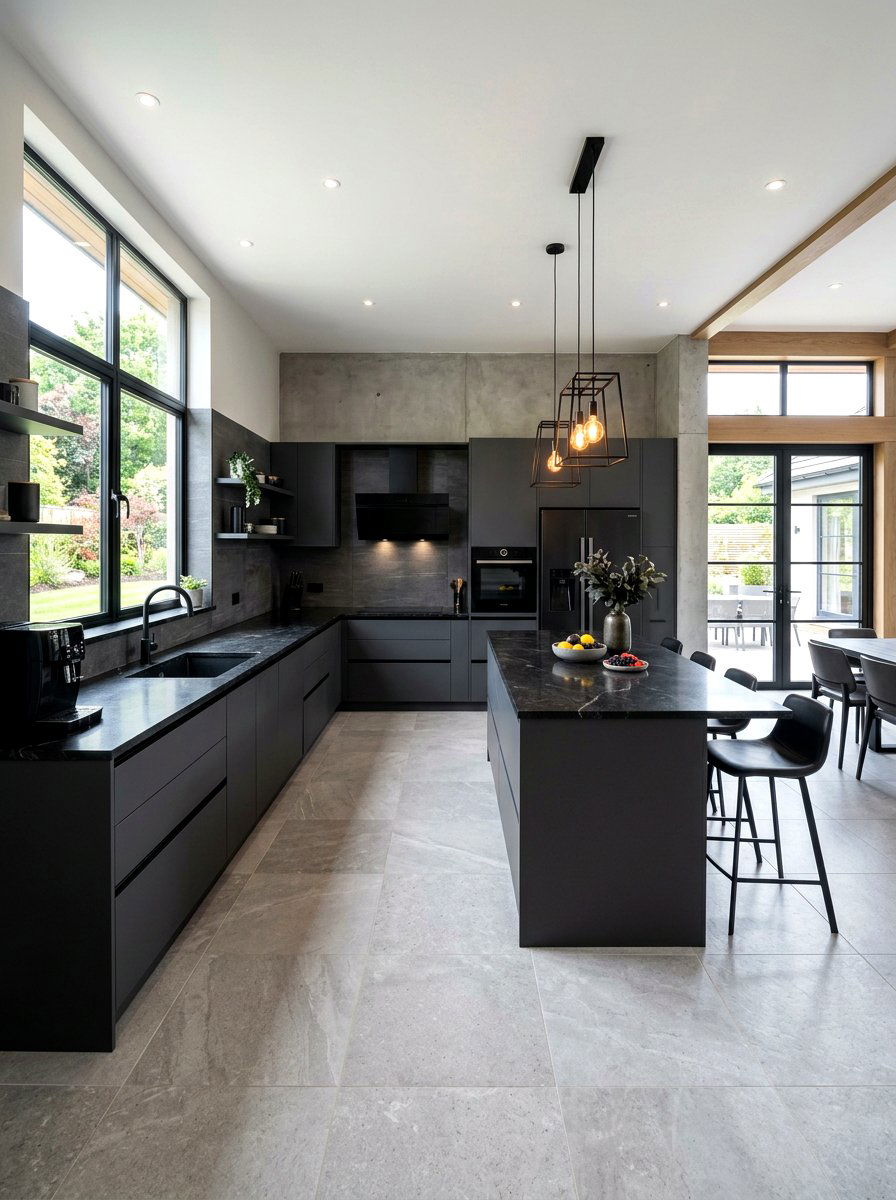 Charcoal Gray Kitchen - 30 black kitchen ideas