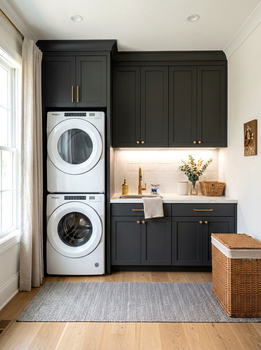 Charcoal Gray Laundry Closet - 30 laundry closet ideas