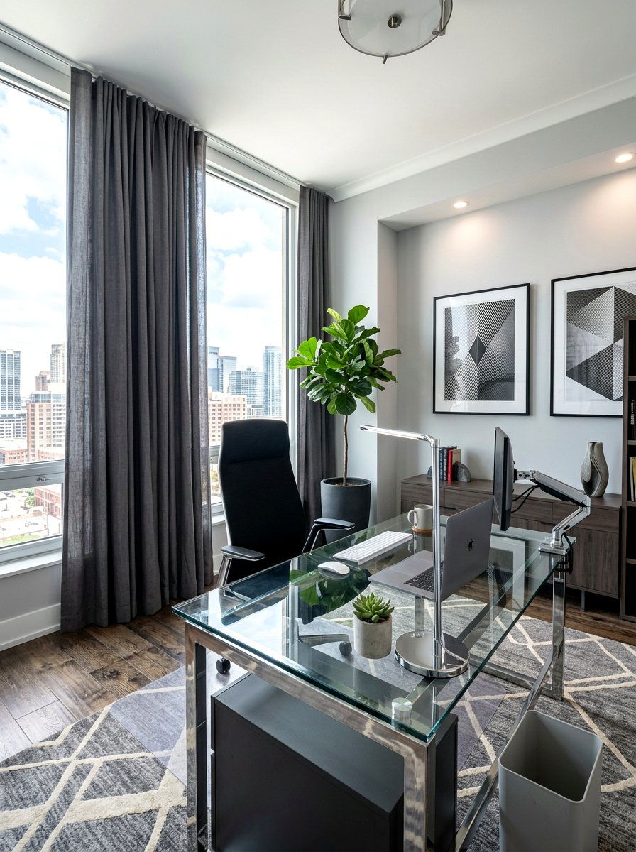 Charcoal Gray Office Curtains - 30 office curtain ideas