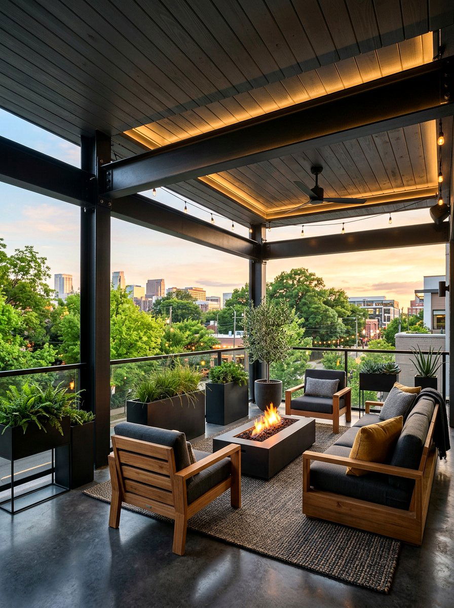 Charcoal Gray Porch - 30 porch ceiling paint ideas