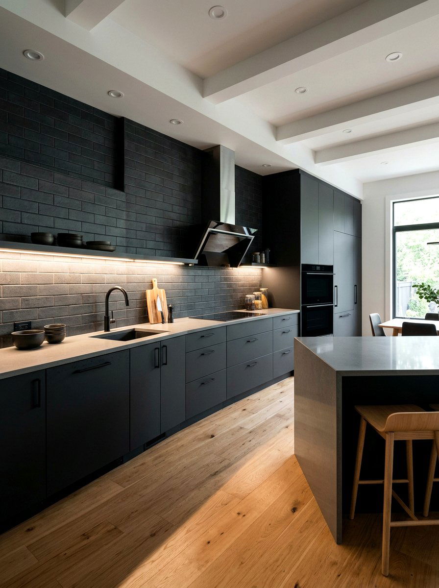 Charcoal Grey Subway Tile Kitchen - 30 subway tile kitchen ideas
