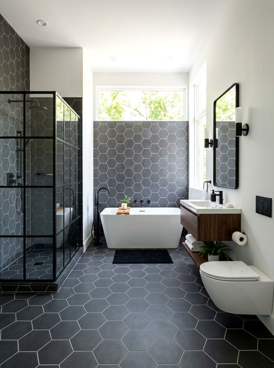 Hex Tile Bathroom Ideas: 30 Chic Designs for a Modern Spa Feel