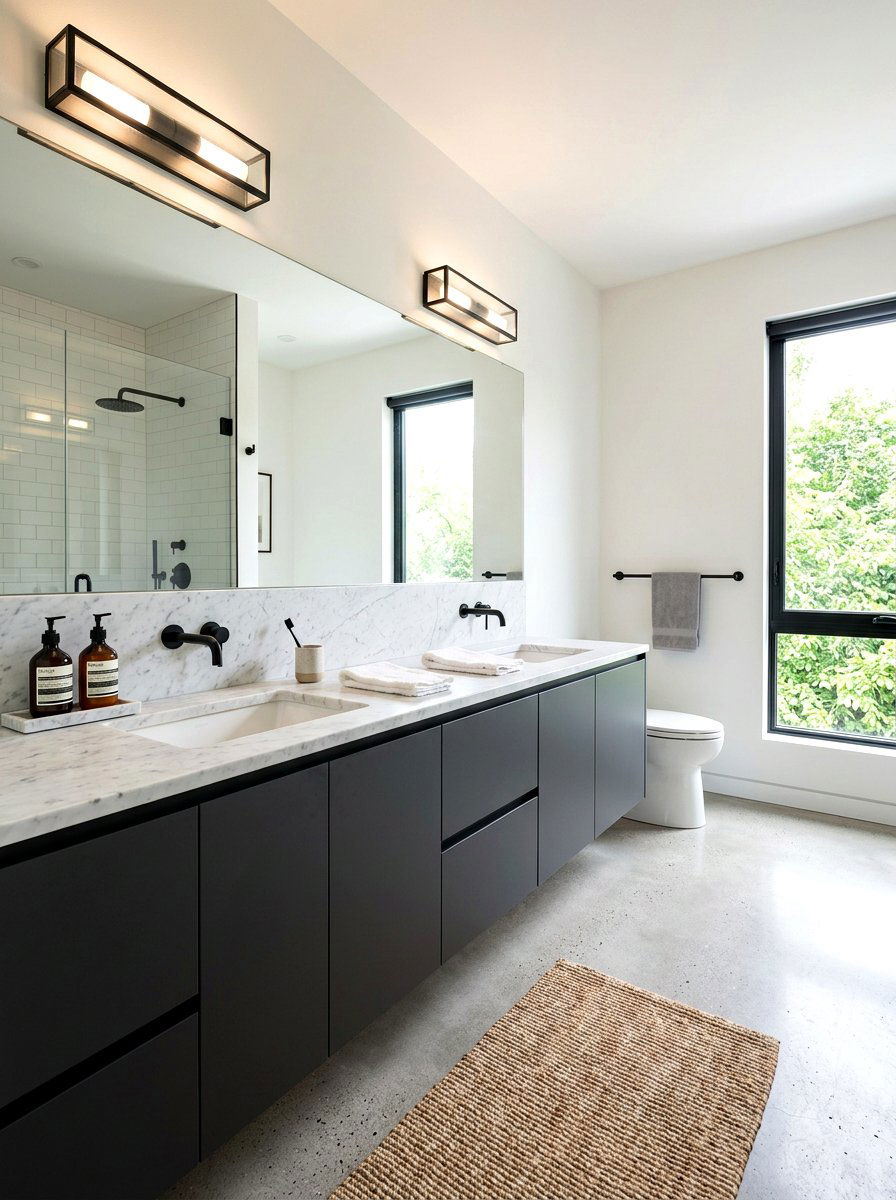 Charcoal bathroom cabinets - 30 charcoal bathroom ideas
