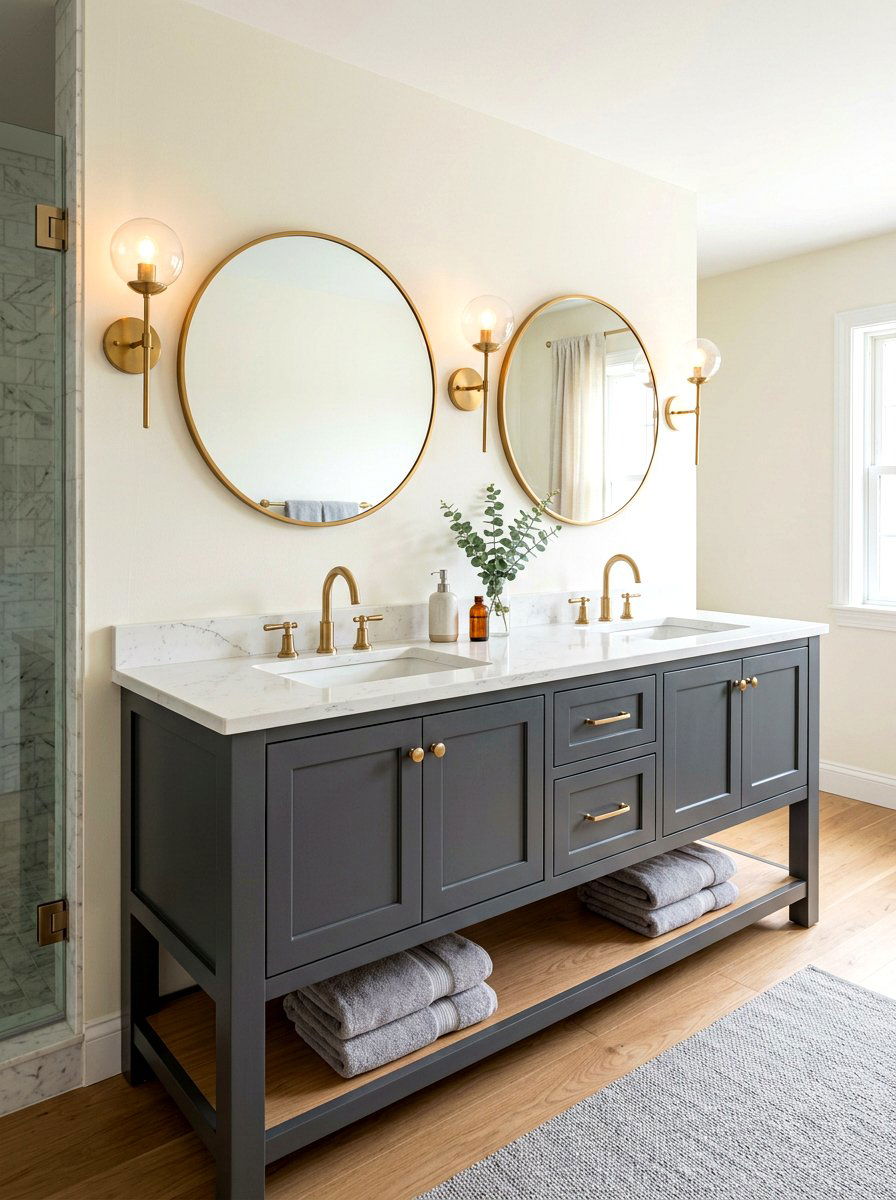 Charcoal gray bathroom vanity - 30 charcoal bathroom ideas