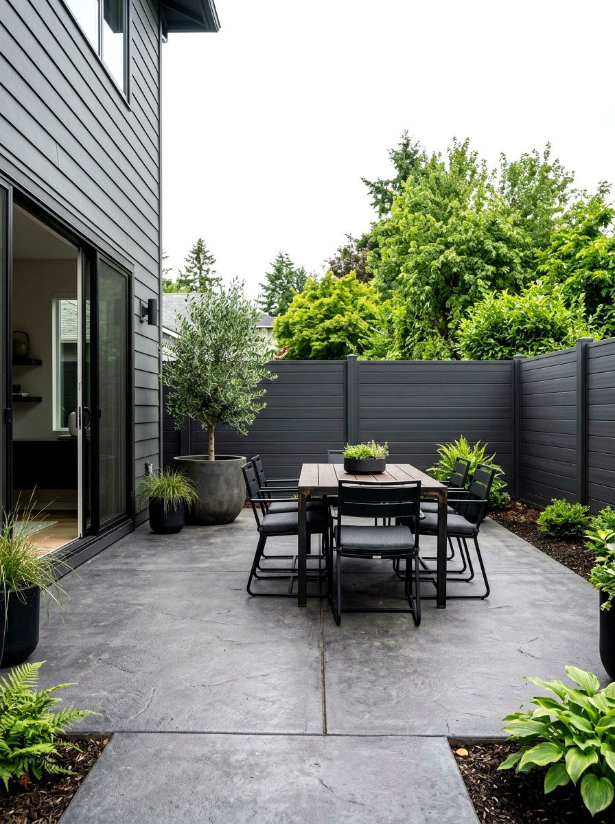 Charcoal vinyl fence - 30 vinyl fence ideas