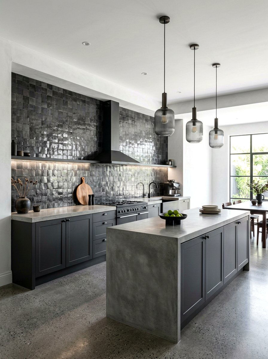 Charcoal zellige backsplash - 30 zellige tile backsplash ideas