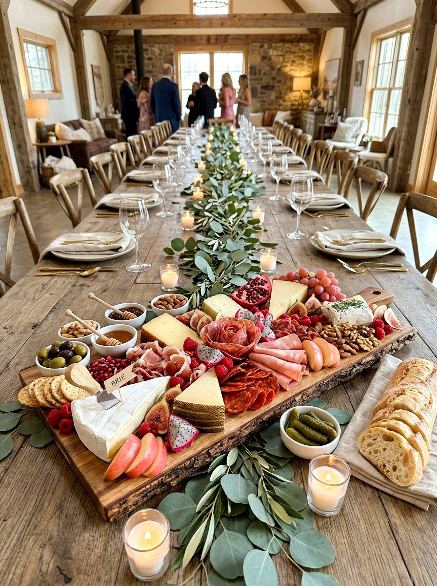Charcuterie Board Centerpiece - 30 Galentine table decor ideas
