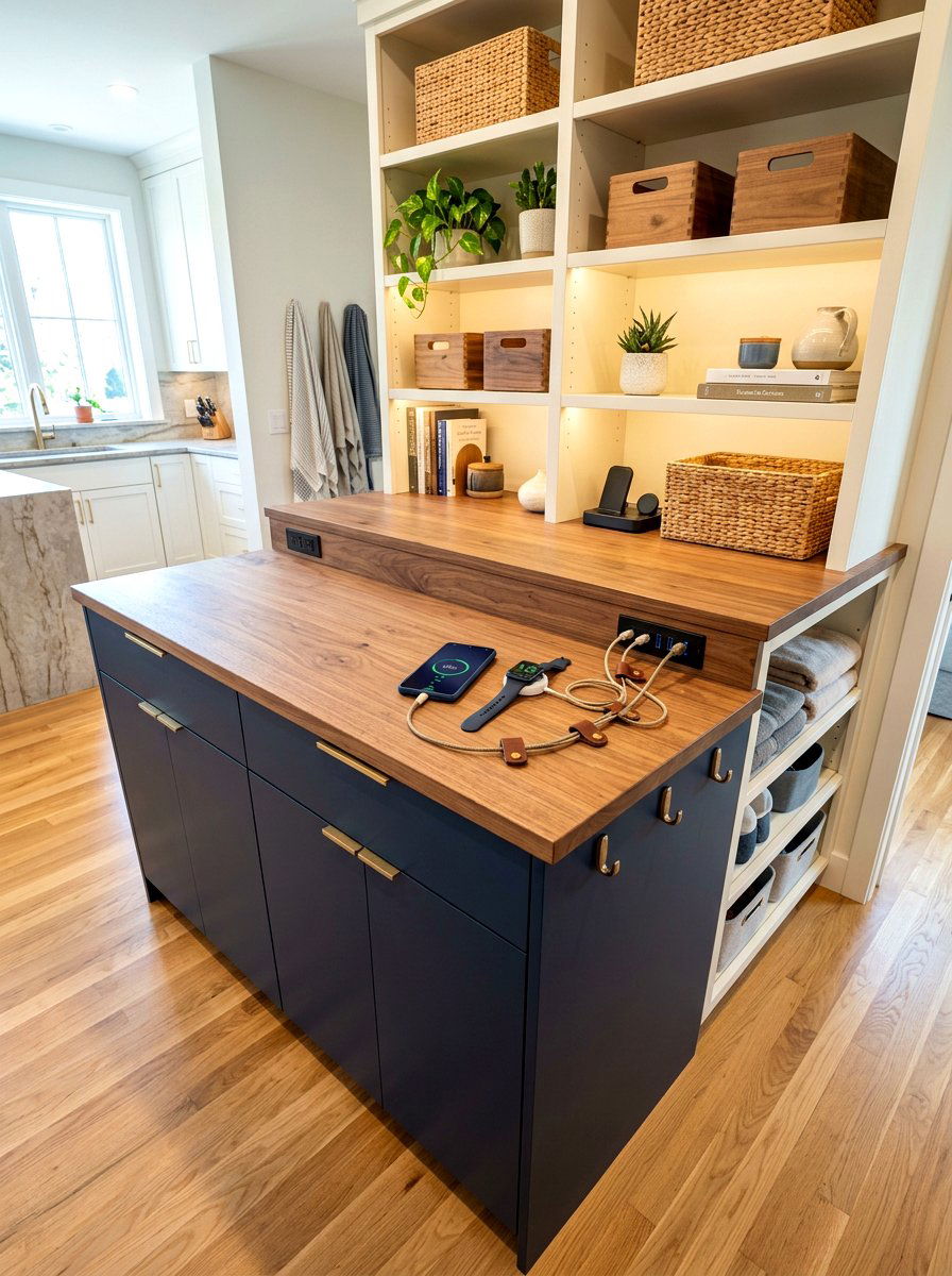 Charging Station Closet Island - 30 closet island storage ideas