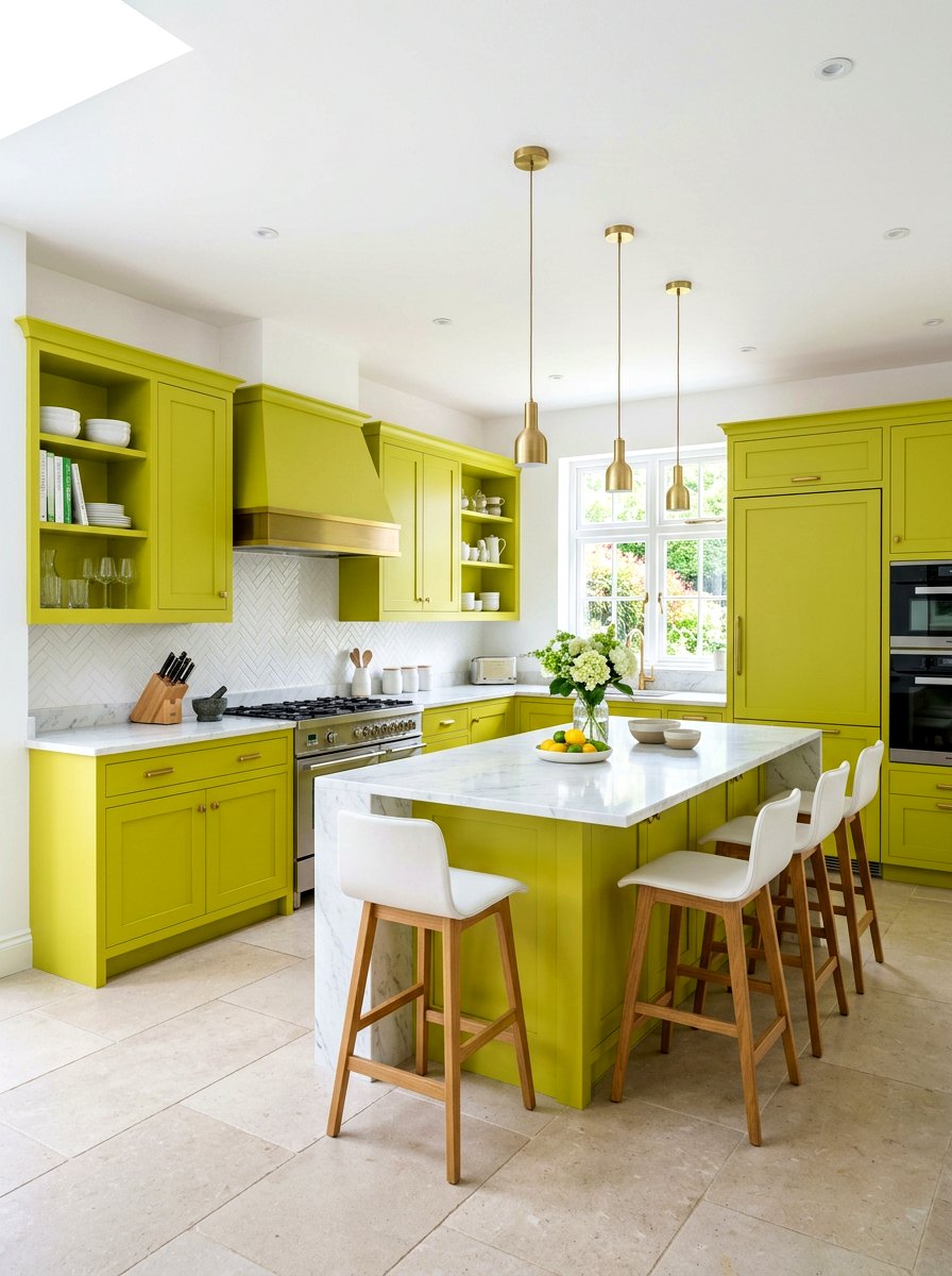 Chartreuse And White Kitchen - 30 chartreuse kitchen ideas