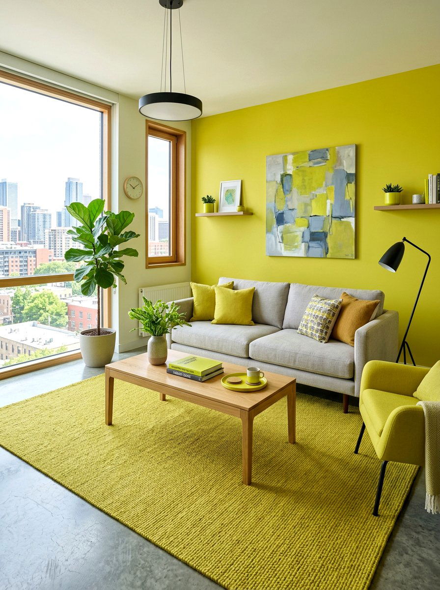 Chartreuse Apartment Living Room - 30 chartreuse room ideas