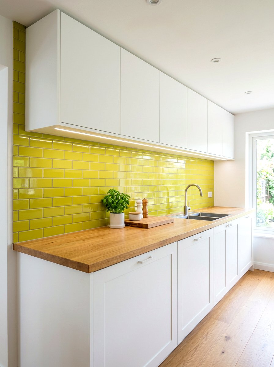 Chartreuse Backsplash Tile - 30 chartreuse kitchen ideas