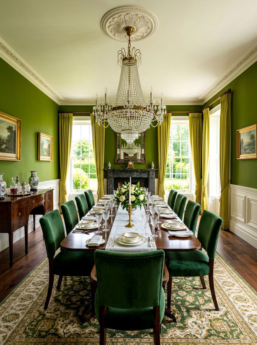 Chartreuse Formal Dining Room - 30 chartreuse room ideas