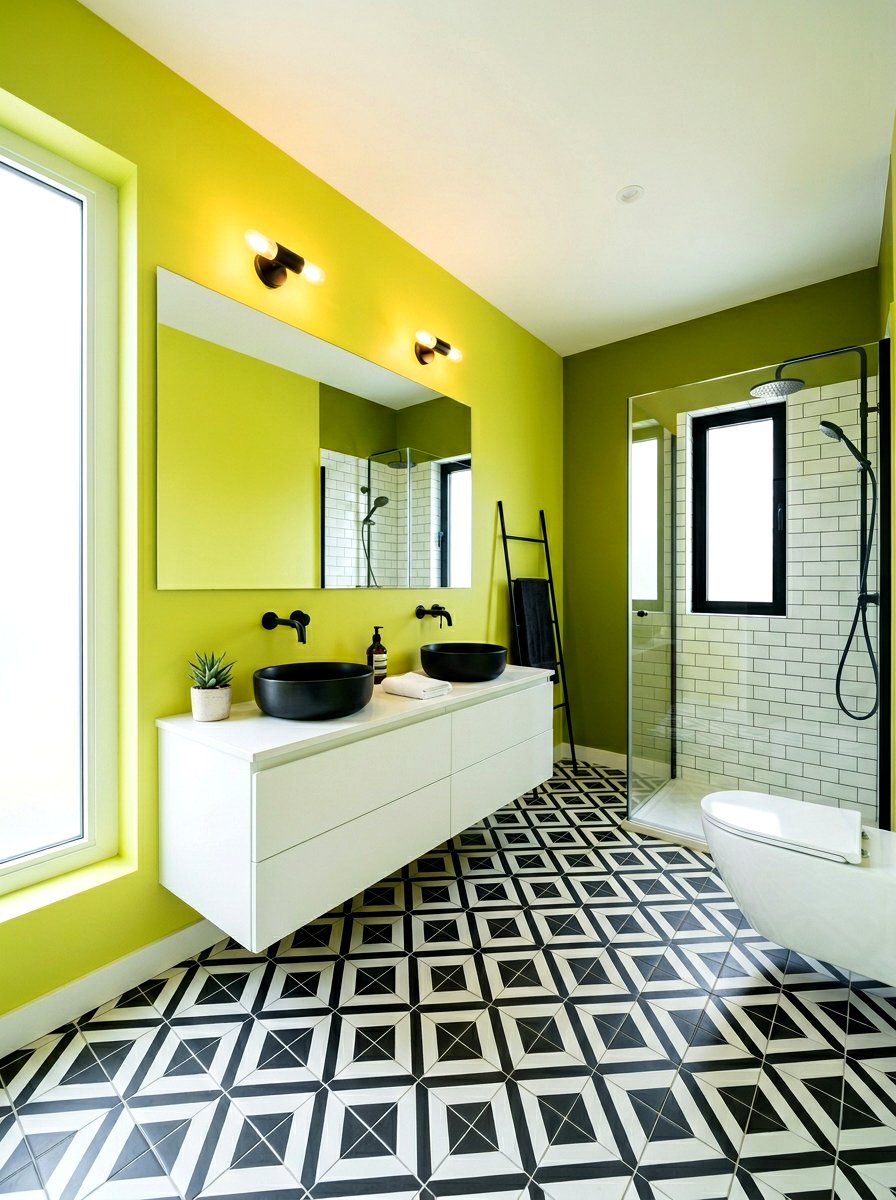 Chartreuse Green Bathroom Walls - 30 green bathroom ideas