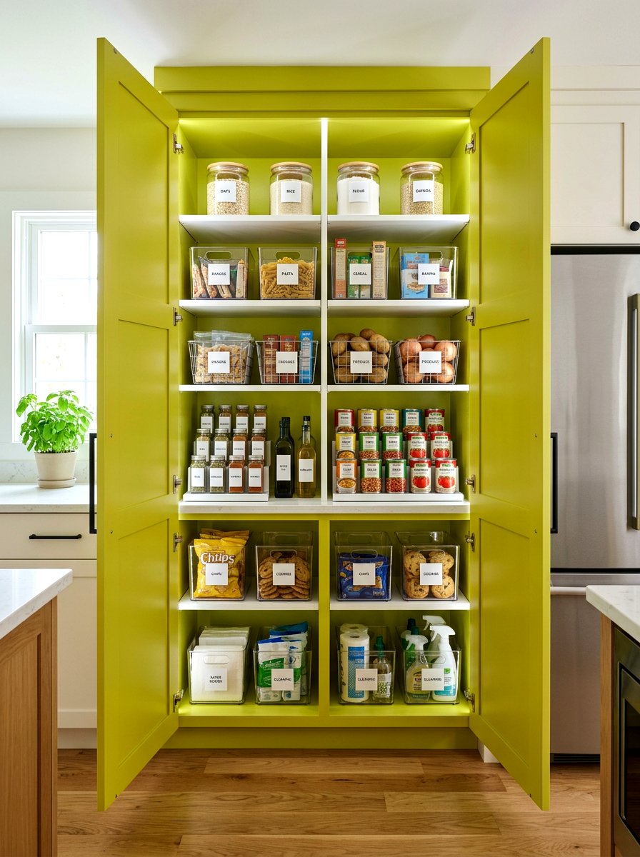 Chartreuse Kitchen Pantry - 30 chartreuse kitchen ideas