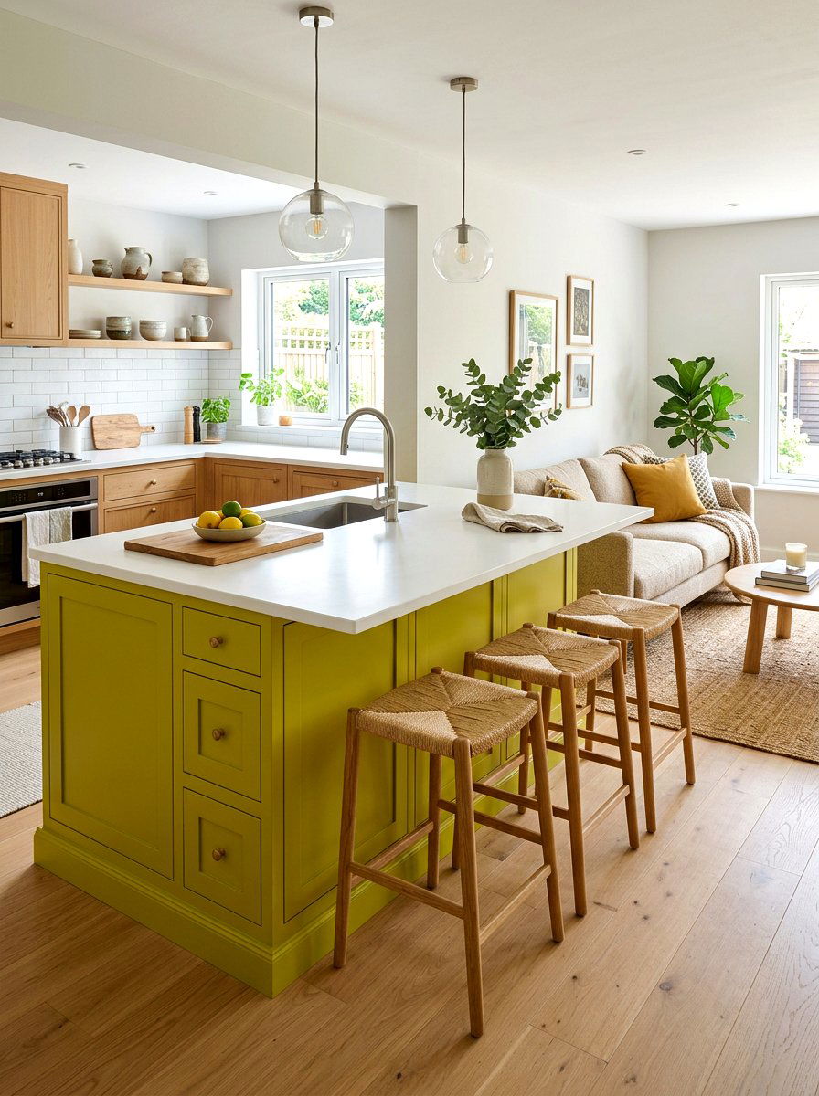 Chartreuse Kitchen Peninsula - 30 chartreuse kitchen ideas