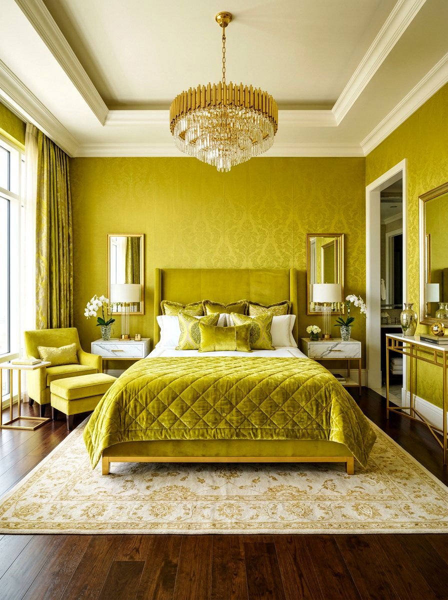 Chartreuse Luxury Suite - 30 chartreuse room ideas