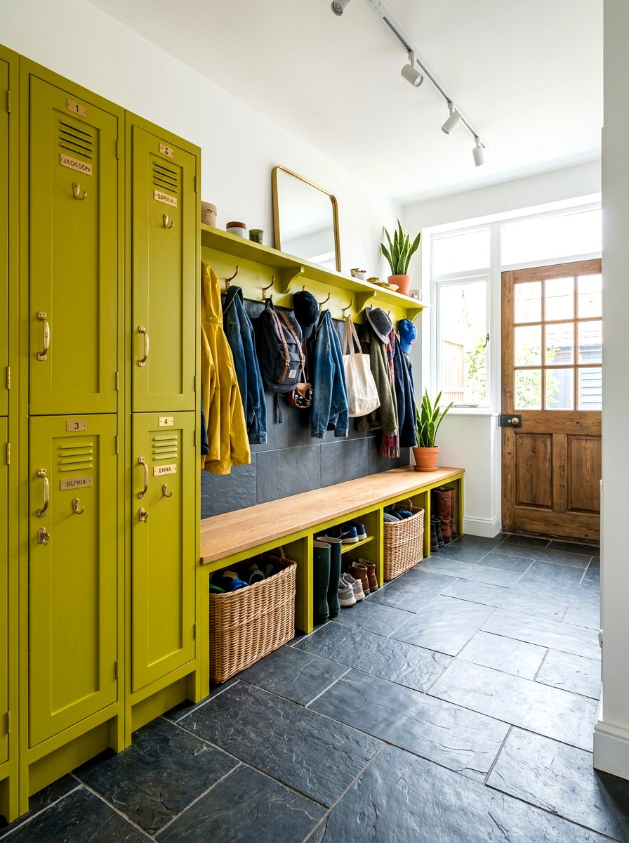 Chartreuse Mudroom - 30 chartreuse room ideas