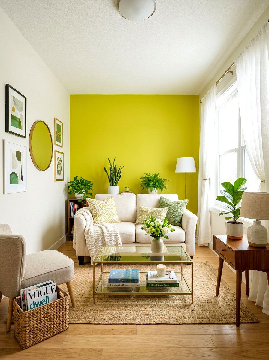 Chartreuse Small Living Room - 30 chartreuse room ideas