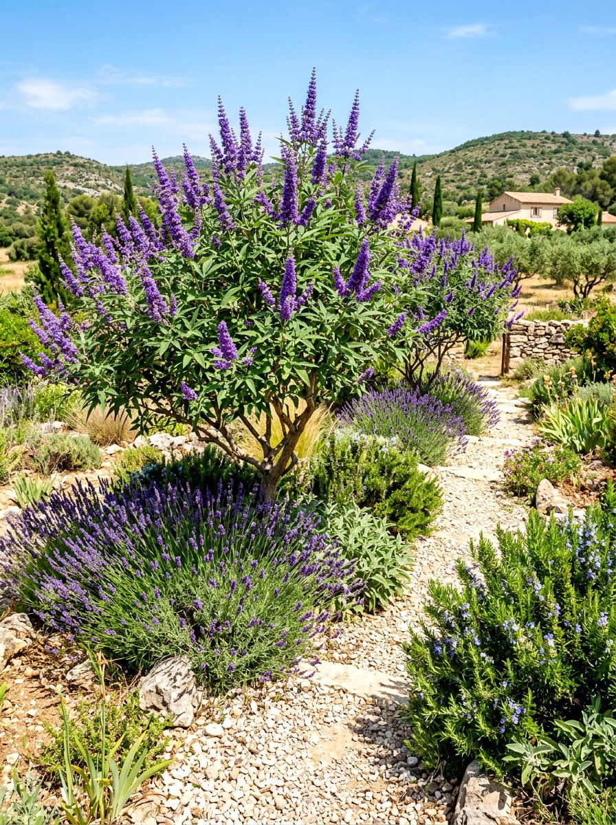 Chaste Tree Garden - 30 flowering tree garden ideas