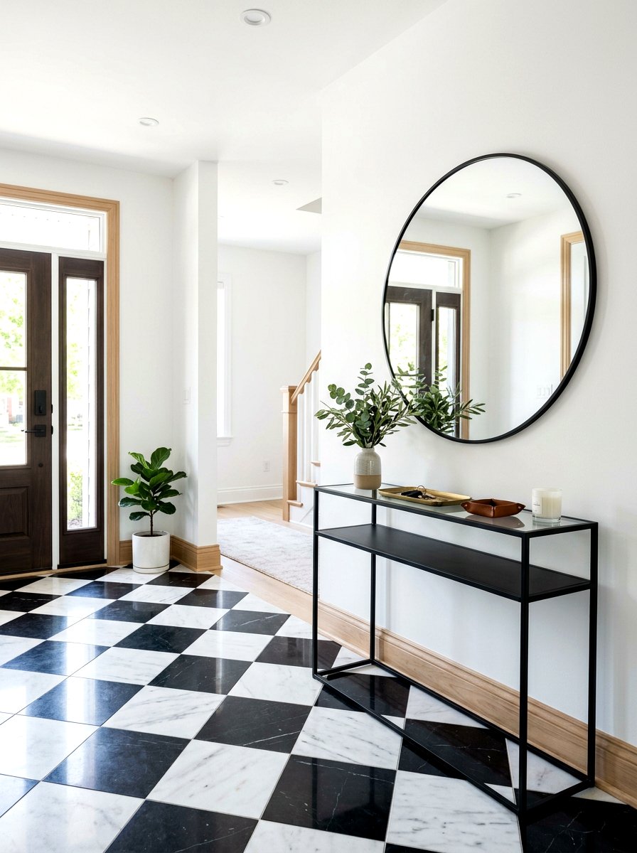 Checkerboard Floor Tile - 30 newstalgia home decor ideas